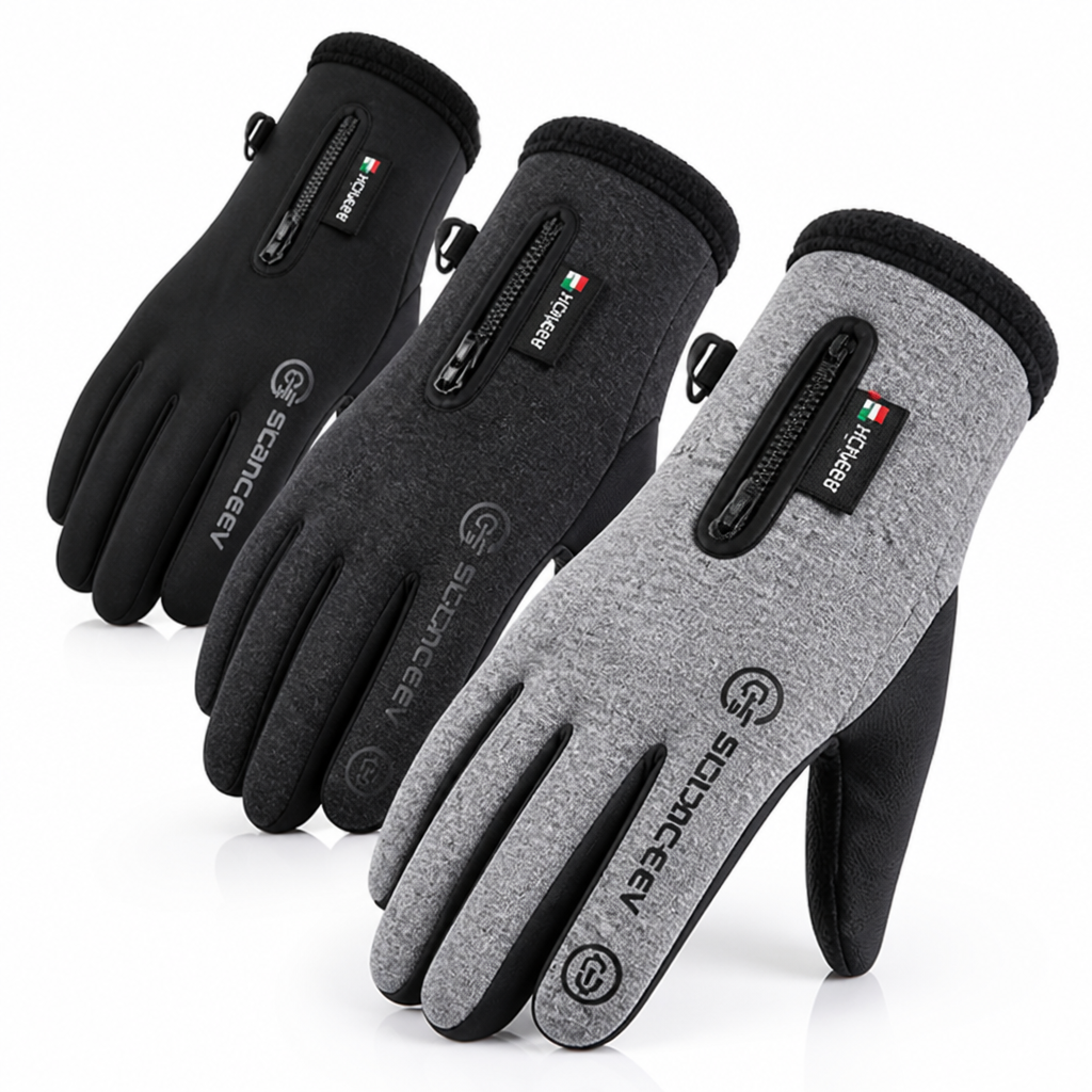 Aanraakgevoelige thermohandschoenen met grip op de handpalm voor de winter