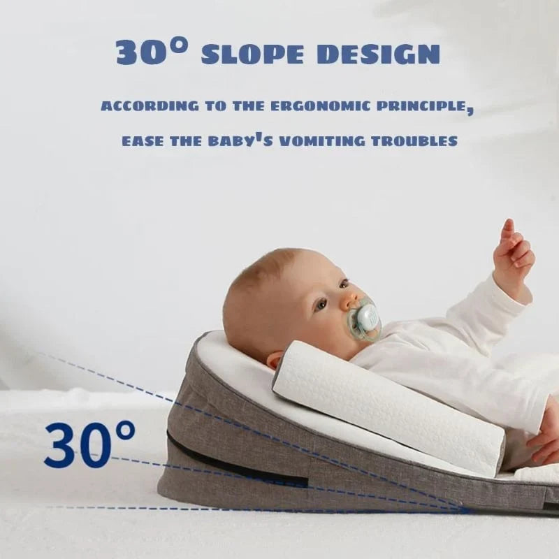 Cojín Posicionador para Bebé con Funda Lavable y Soportes Laterales