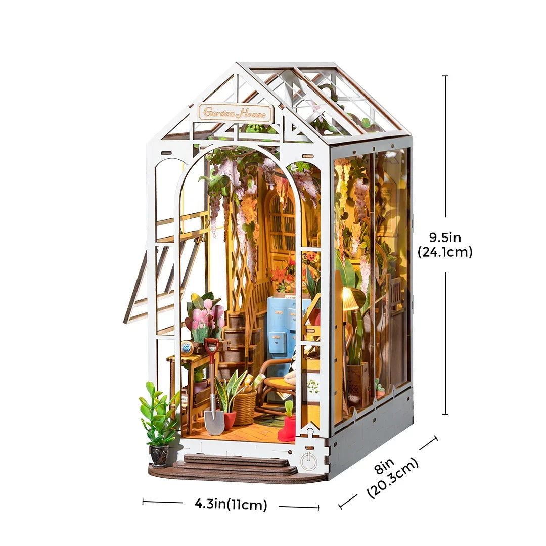 Maqueta Book Nook DIY Greenhouse de 176 piezas con luz LED