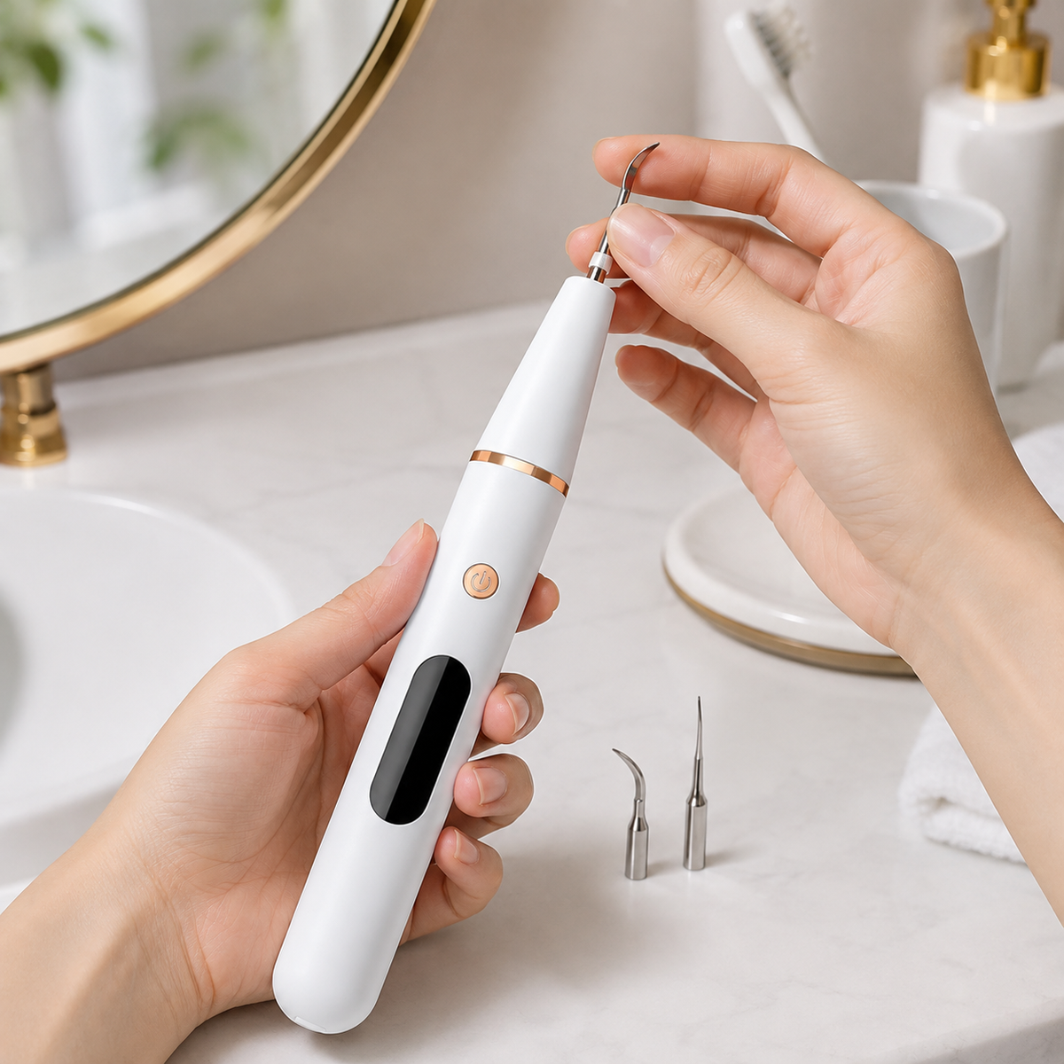 Limpiador Dental Ultrasónico Recargable de 38 kHz con Luz LED