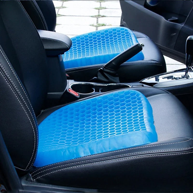 Cojín de Asiento de Gel con Estructura Alveolar y Funda Antideslizante