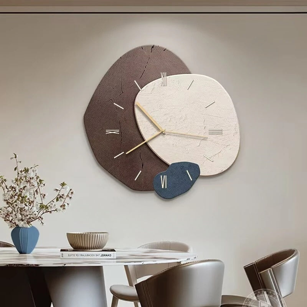 Reloj de Pared LED de Madera Natural con Iluminación Ambiental