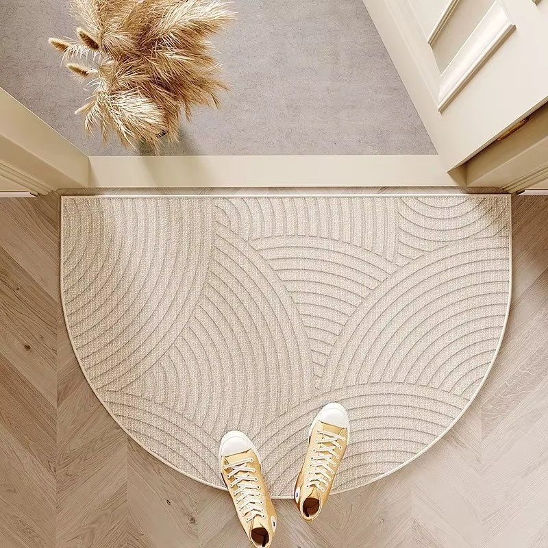 Felpudo Semicircular – Alfombra Antideslizante para Exteriores, Felpudo Repelente de Suciedad para Uso Interior/Exterior, Diseño Moderno