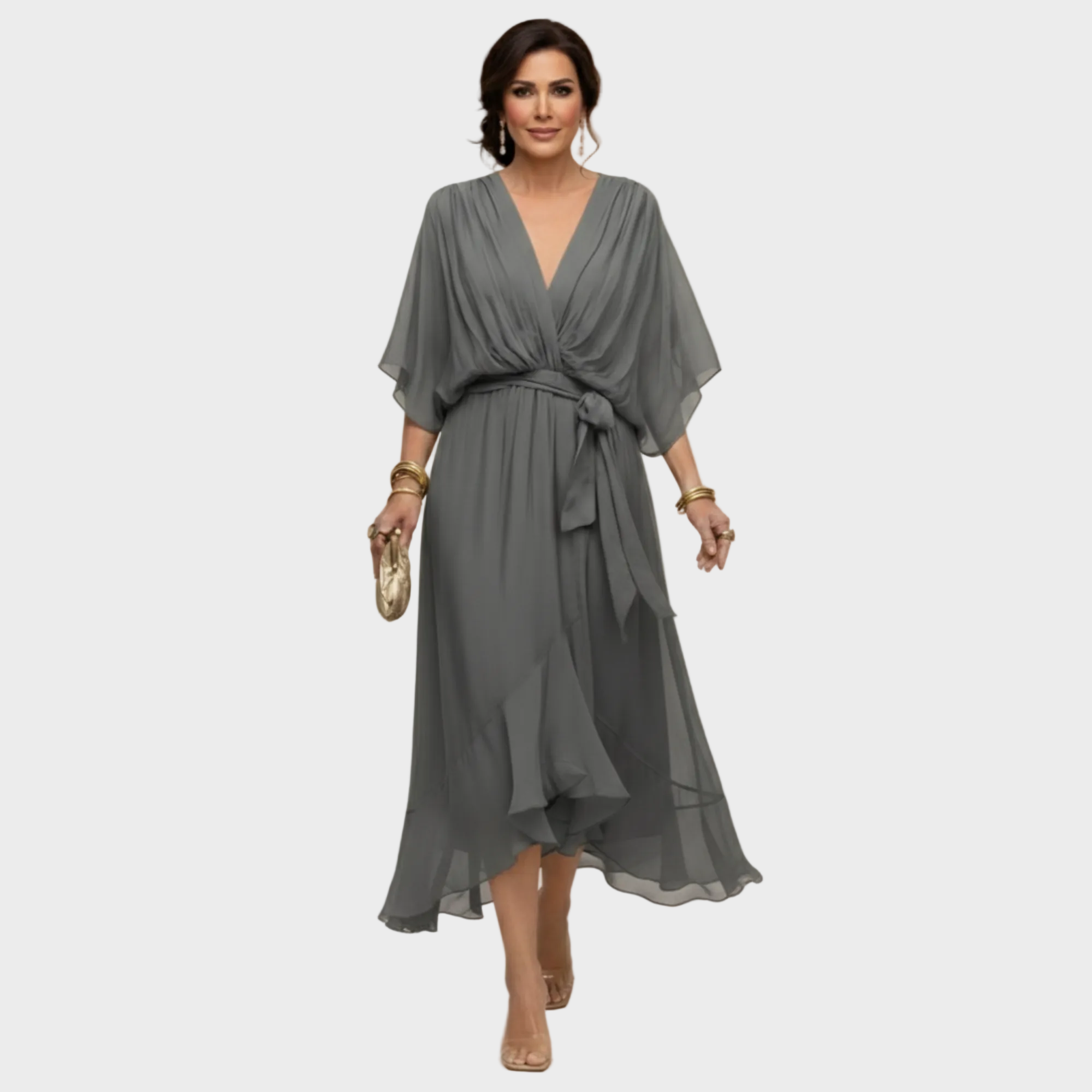 Vestido Fluido para Mujer | Escote en Forma de V