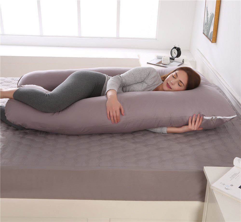 U-vormig lichaamskussen van 130 × 70 cm met wasbare hoes