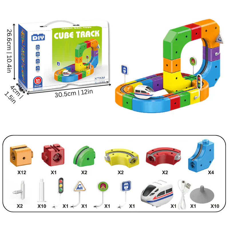 CuboRail DIY – Pista de construcción creativa para niños