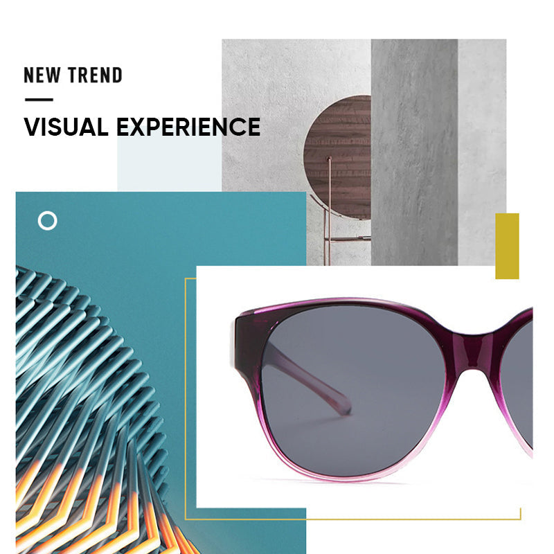 Gafas de Sol Superpuestas Polarizadas UV400 Diseño Cat-Eye para Hombre y Mujer