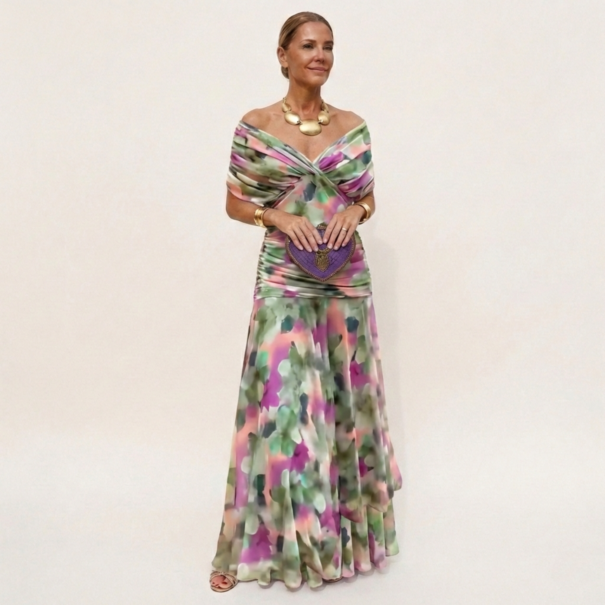 Vestido Largo para Mujer | Escote en V y Diseño Sofisticado
