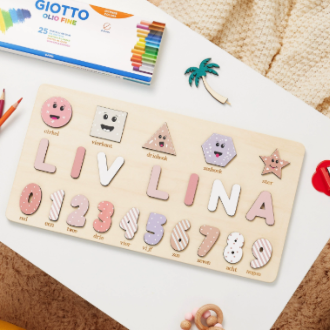 NomadWood – Puzle de madera personalizado con el nombre de tu hijo