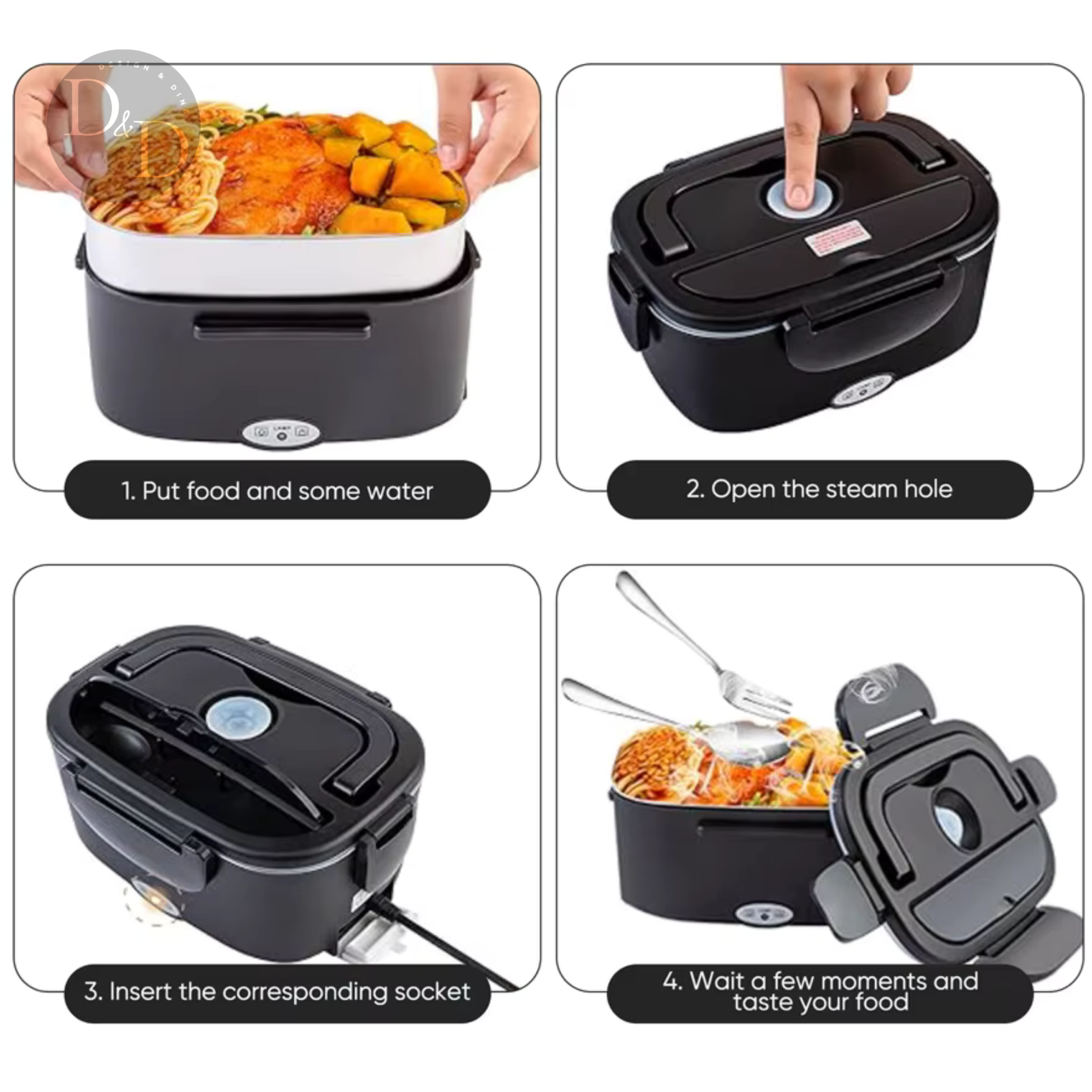 Calienta y Come - Lonchera eléctrica calefaccionada