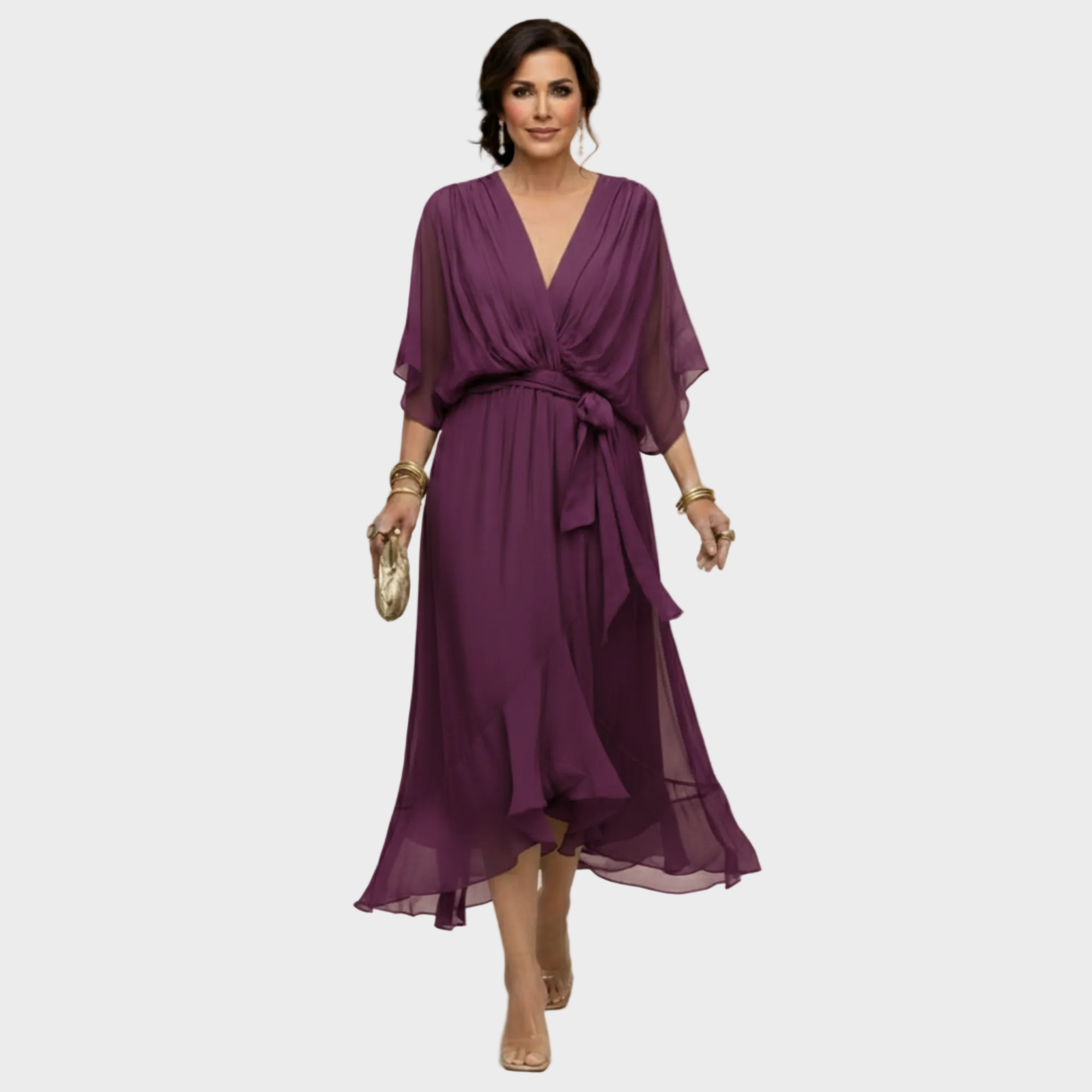 Vestido Fluido para Mujer | Escote en Forma de V