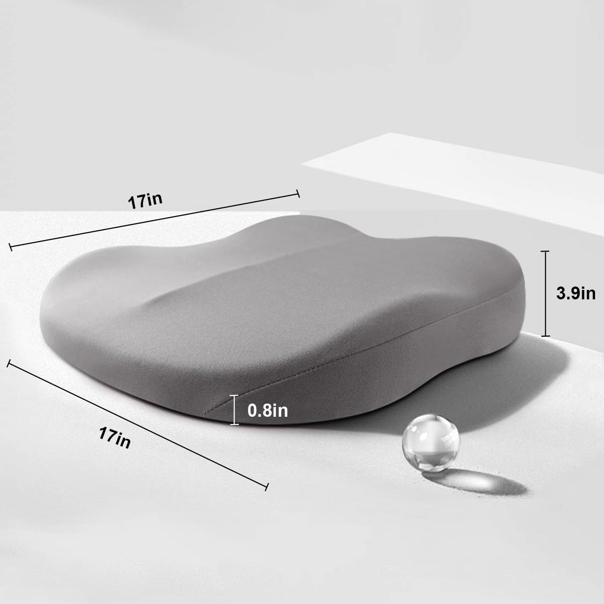 Coussin rehausseur de voiture ergonomique en mousse à mémoire de forme +7,6 cm