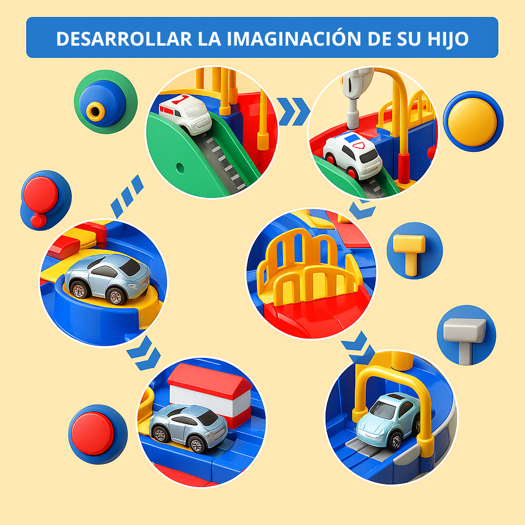 CircuitCity – Juego de coches y ciudad con desafíos lógicos para niños