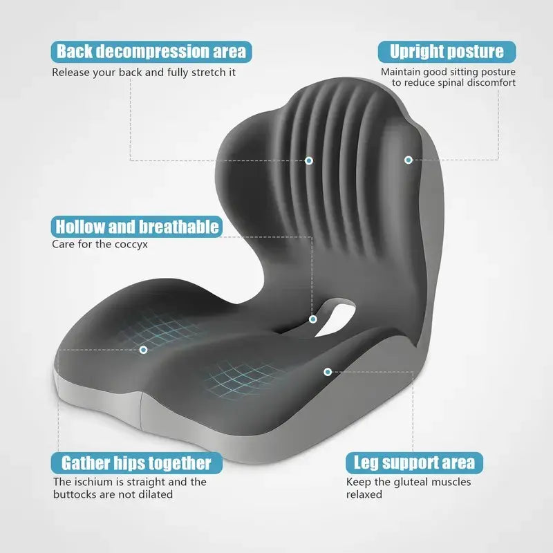 Ergonomisch kussen van traagschuim voor zitting en rugleuning