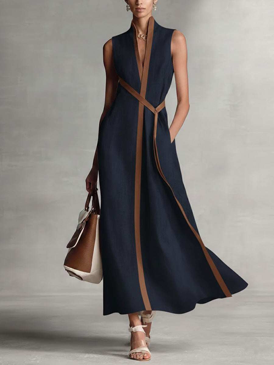 Vestido Largo de Lino sin Mangas para Mujer | Fluido y Elegante