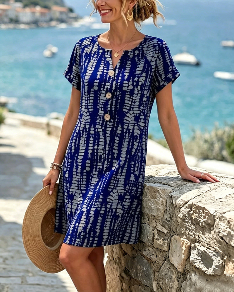 Vestido Estampado para Mujer | Botones Frontales