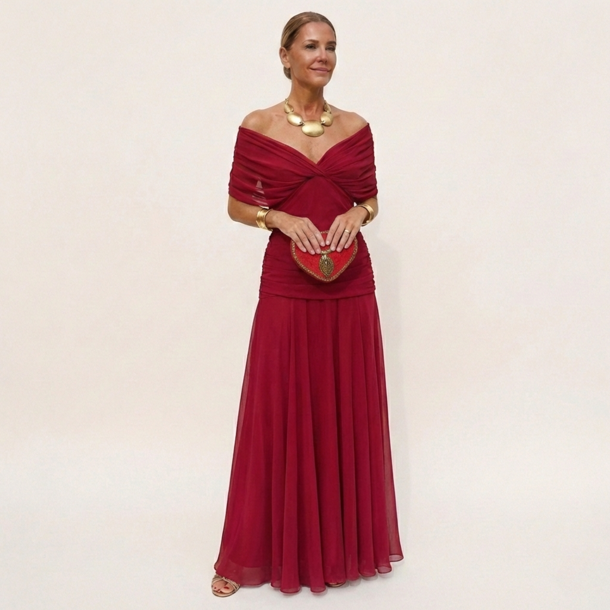 Vestido Largo para Mujer | Escote en V y Diseño Sofisticado