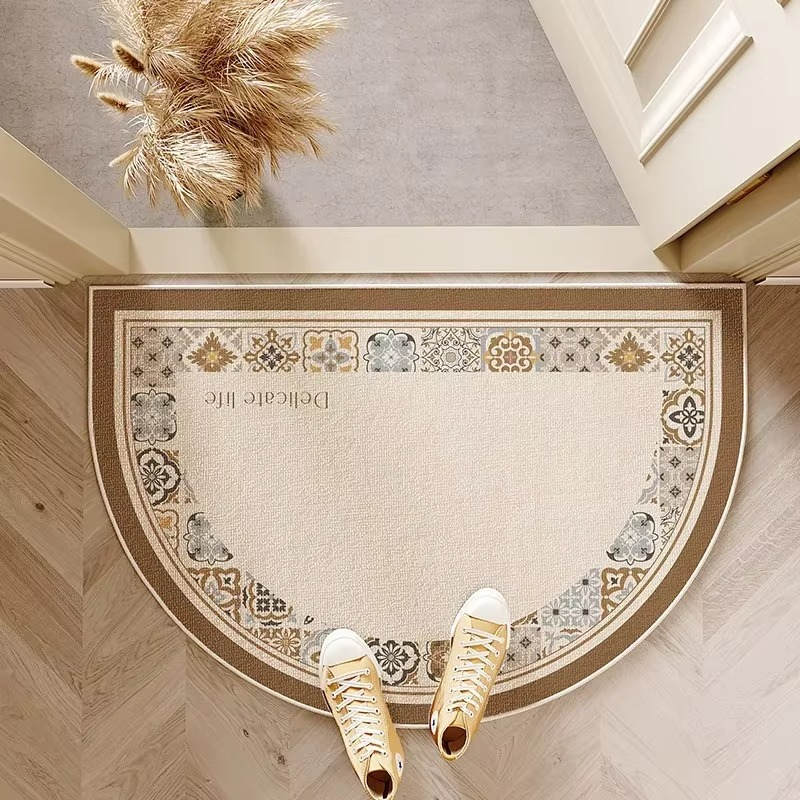 Felpudo Semicircular – Alfombra Antideslizante para Exteriores, Felpudo Repelente de Suciedad para Uso Interior/Exterior, Diseño Moderno