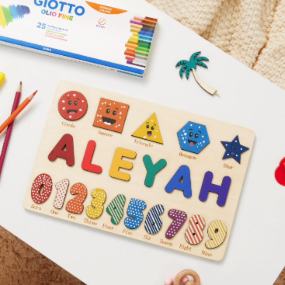 NomadWood – Puzle de madera personalizado con el nombre de tu hijo