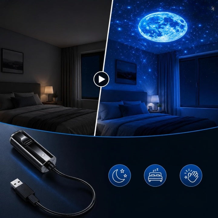 Projecteur LED d’étoiles avec 10 inserts de projection