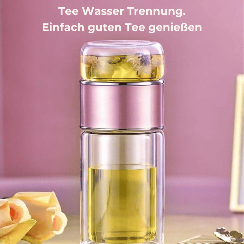 TéNGo - Botella de Vidrio con Infusor de Té