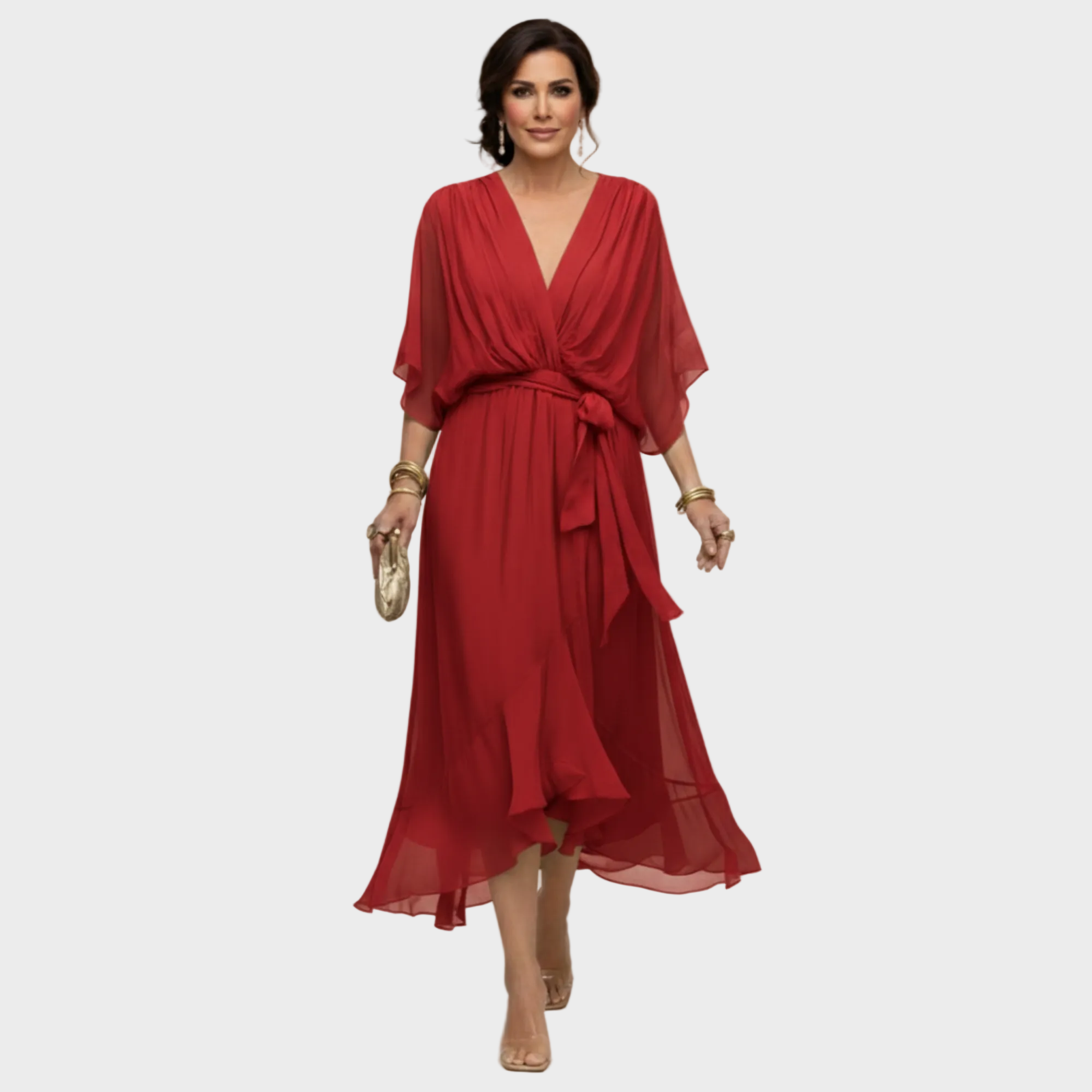 Vestido Fluido para Mujer | Escote en Forma de V