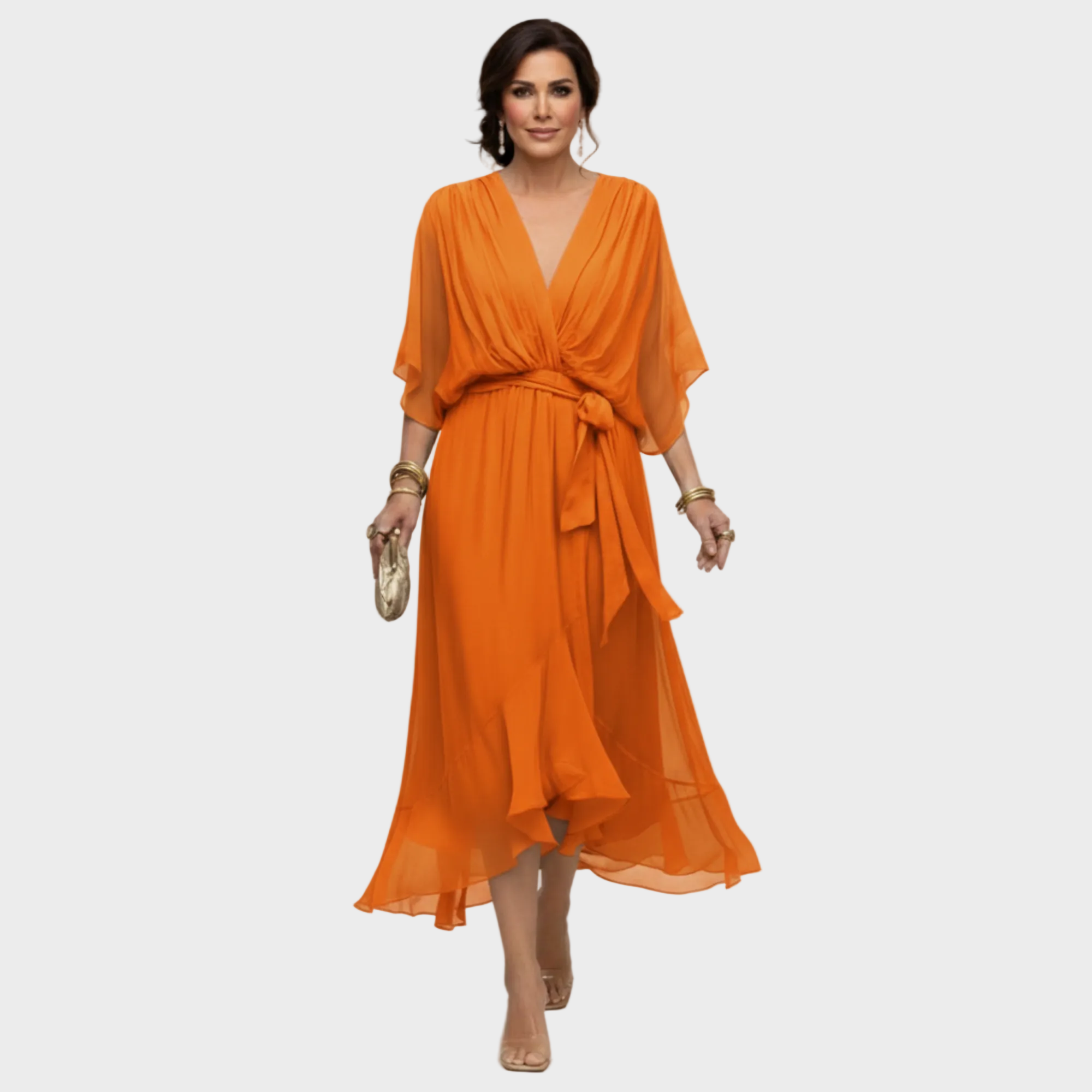 Vestido Fluido para Mujer | Escote en Forma de V