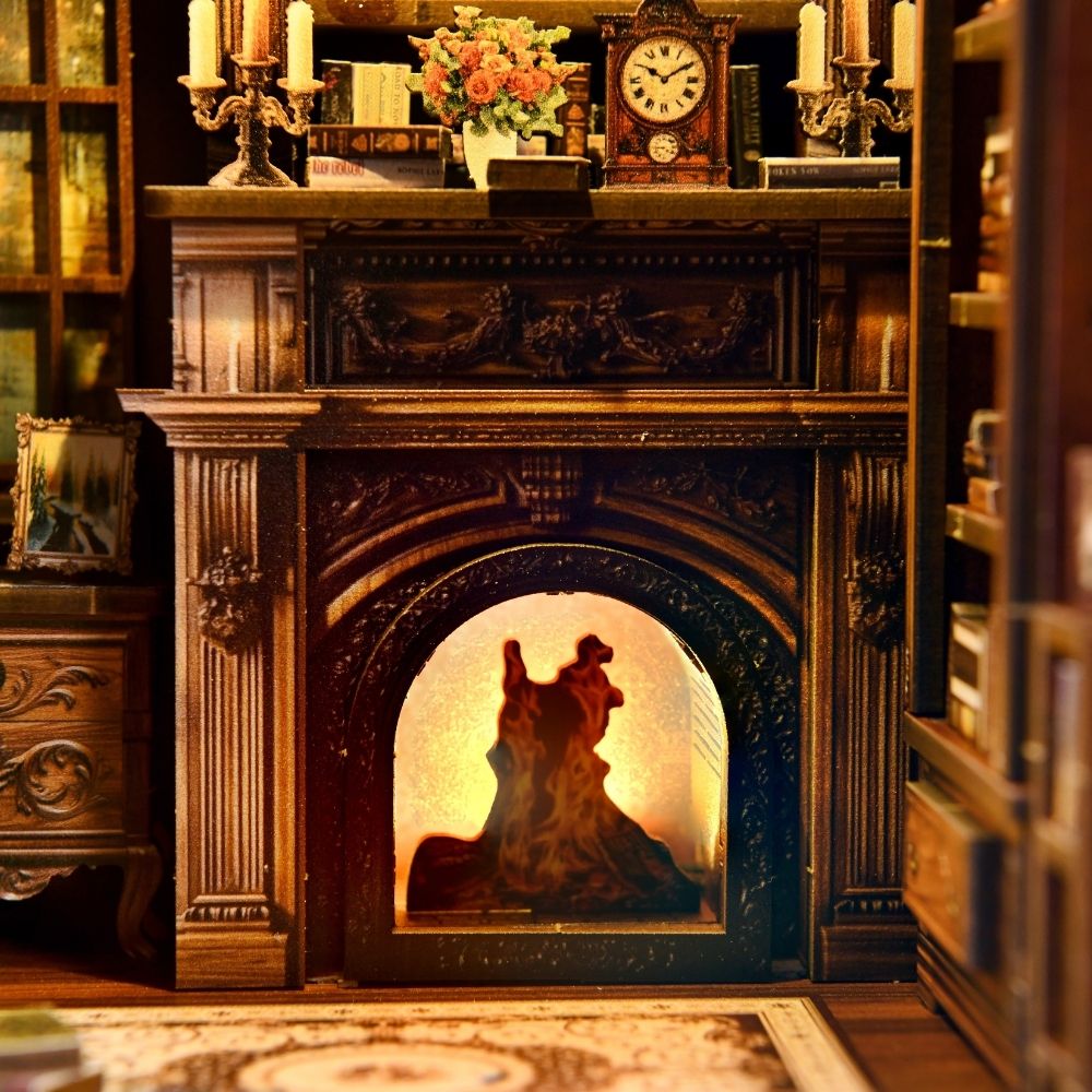 Maqueta Book Nook DIY Biblioteca al Anochecer de 194 piezas con luz LED