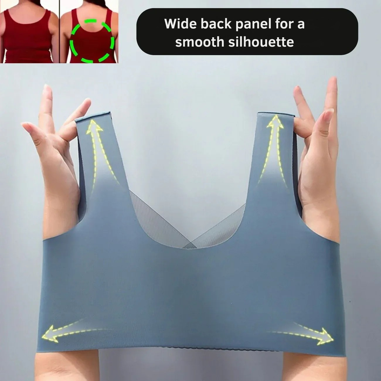 Soutien-gorge sans armatures sans coutures avec effet push-up pour femme