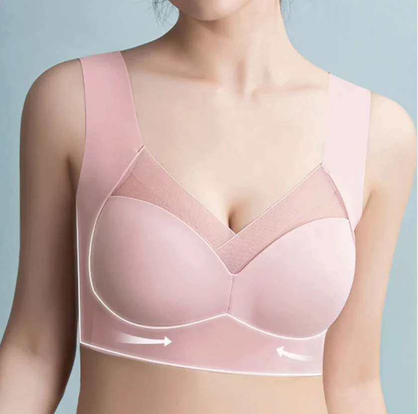 Soutien-gorge sans armatures sans coutures avec effet push-up pour femme