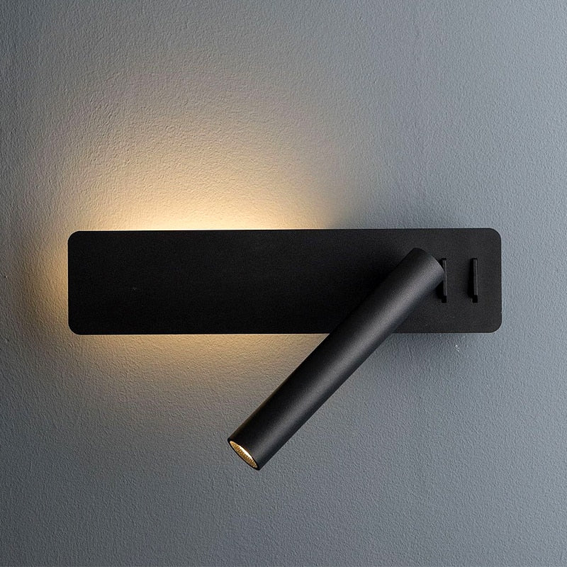 Draaibare LED-leeslamp met sfeerverlichting voor de slaapkamer