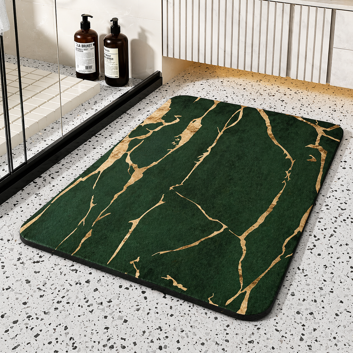 Alfombra de Baño Antideslizante de Piedra Diatomea Secado Rápido