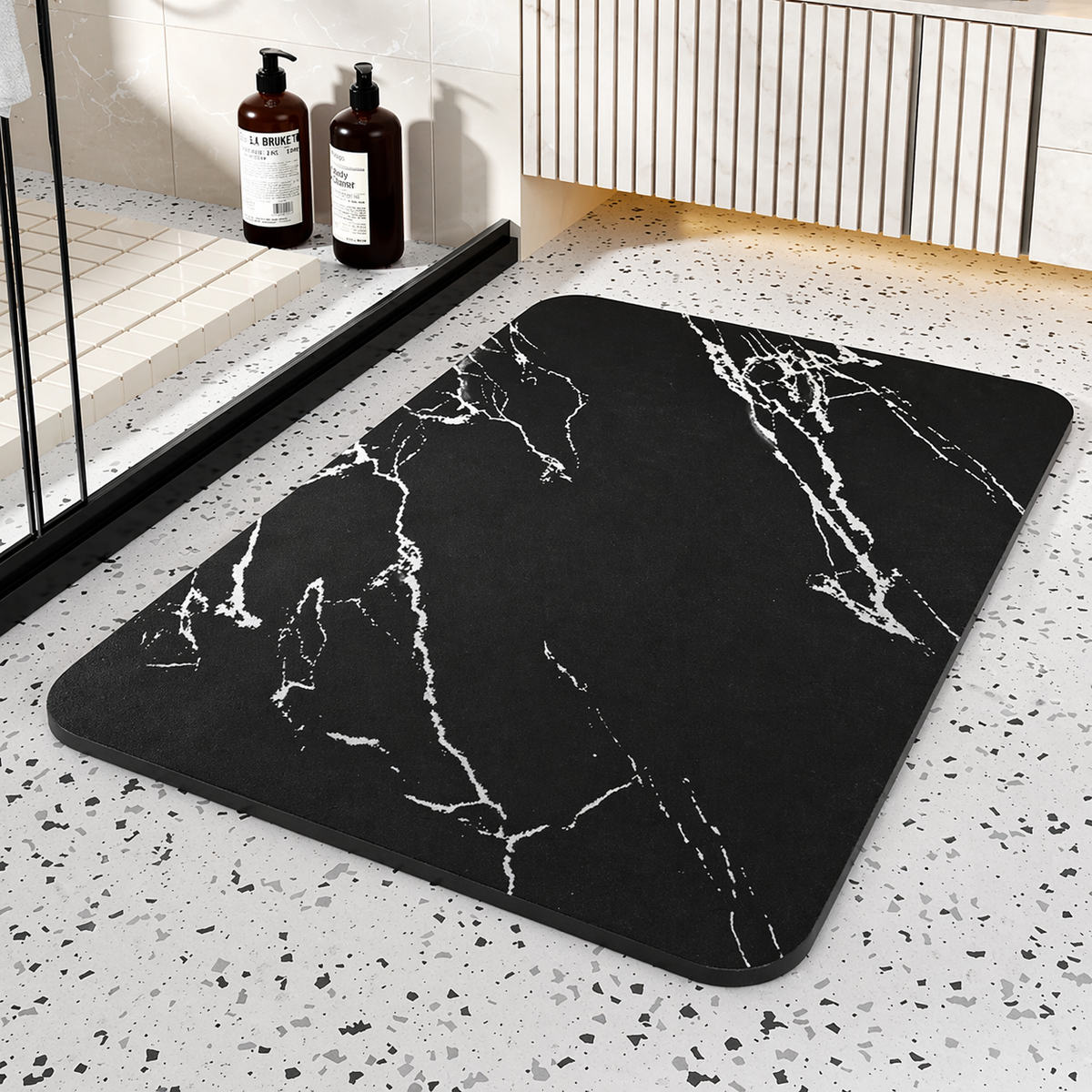 Alfombra de Baño Antideslizante de Piedra Diatomea Secado Rápido