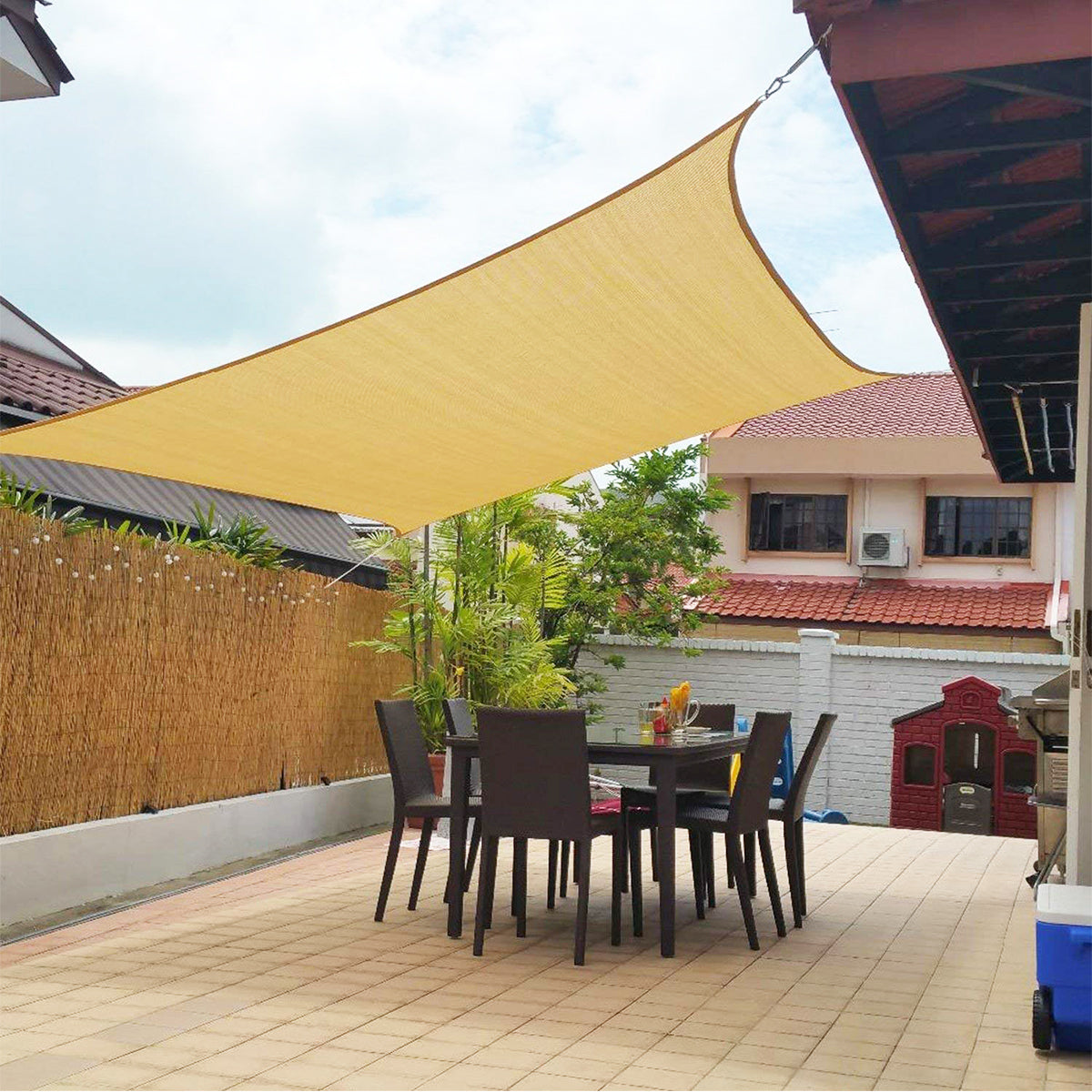 Toldo de Sombra Exterior para Patio y Jardín
