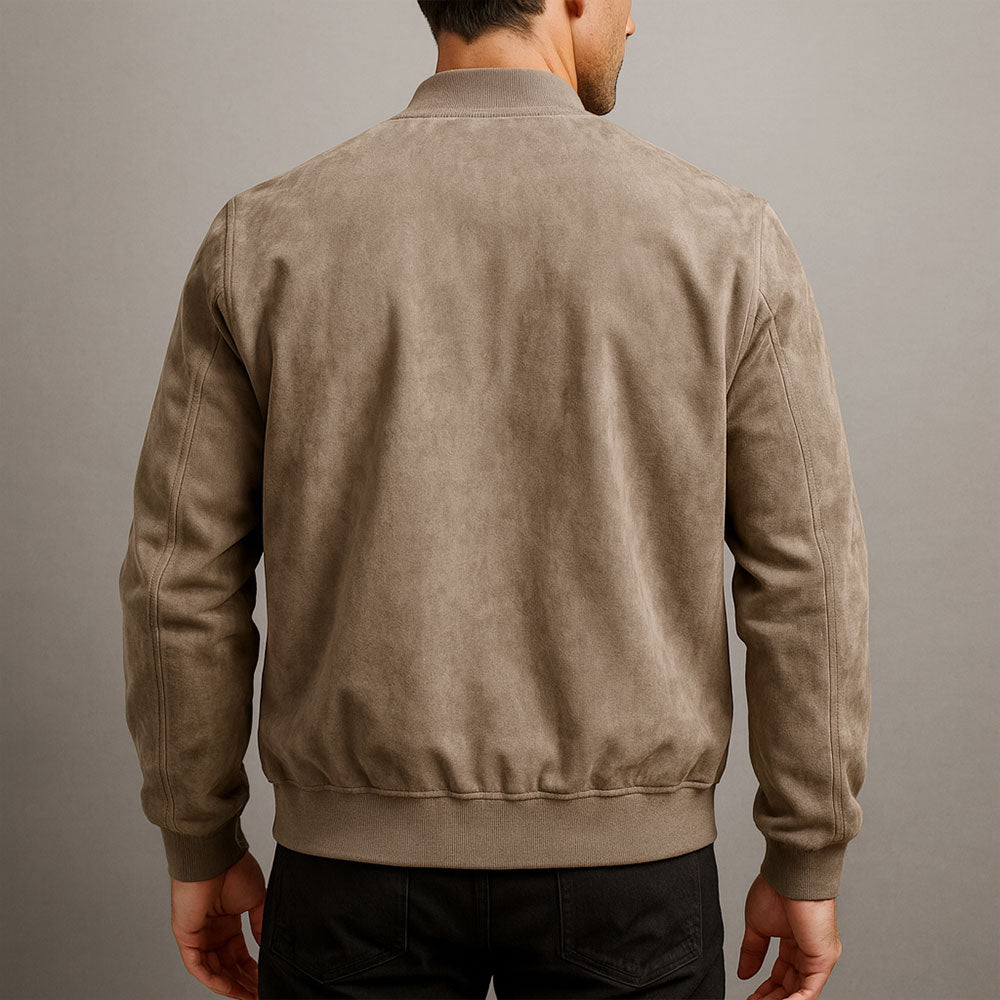 Cazadora bomber para hombre de corte ajustado con cremallera