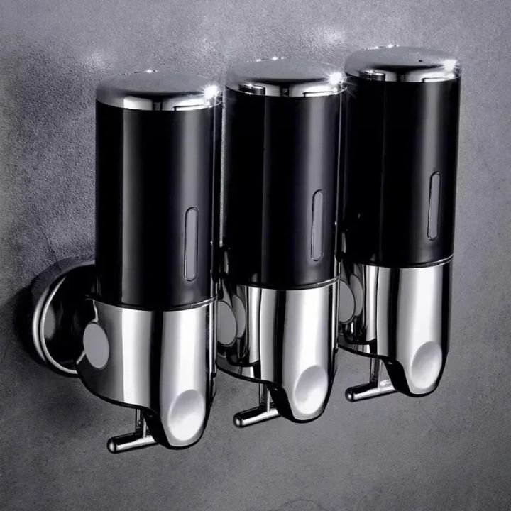 SOAPFORT – Dispensador de jabón de alta calidad, montado en la pared, con un elegante diseño de acero inoxidable