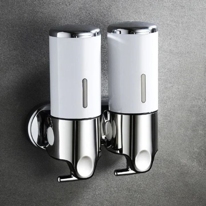 SOAPFORT – Dispensador de jabón de alta calidad, montado en la pared, con un elegante diseño de acero inoxidable