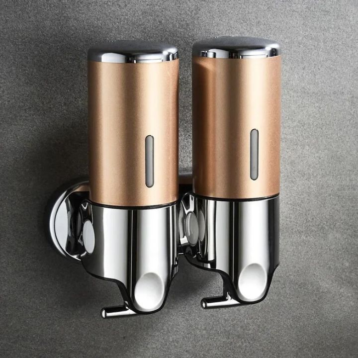 SOAPFORT – Dispensador de jabón de alta calidad, montado en la pared, con un elegante diseño de acero inoxidable