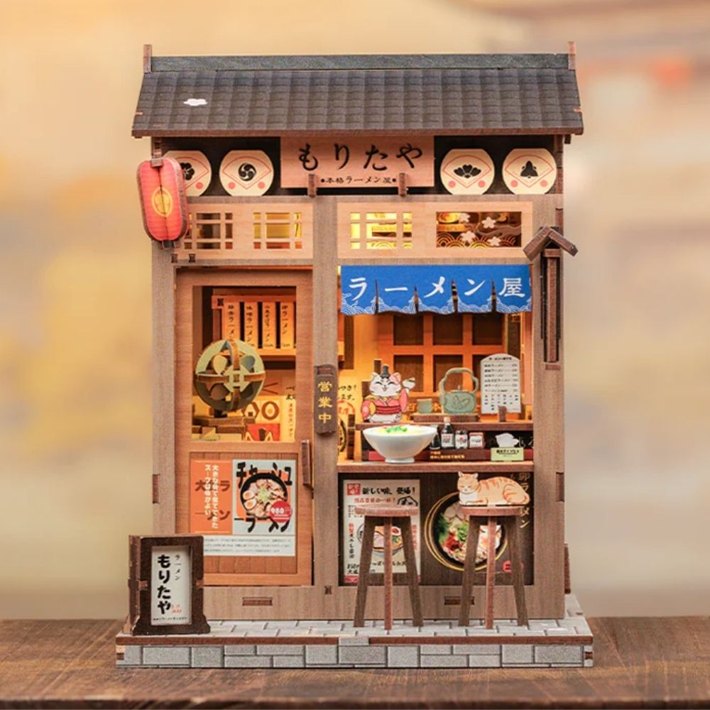 Maqueta Book Nook DIY Restaurante de Ramen de 240 piezas con luz LED