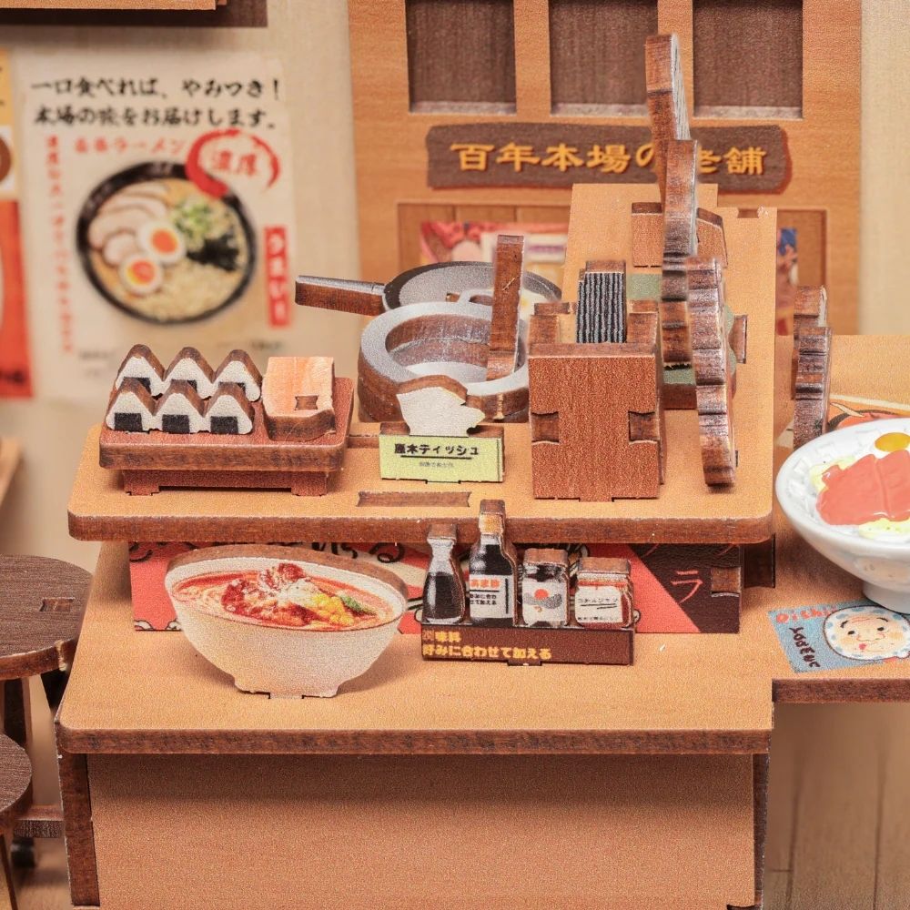 Maqueta Book Nook DIY Restaurante de Ramen de 240 piezas con luz LED