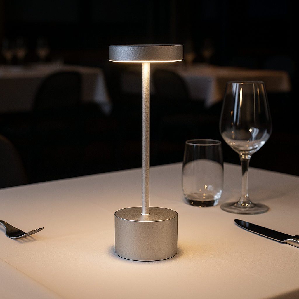 Lámpara de Mesa LED Metálica Inalámbrica
