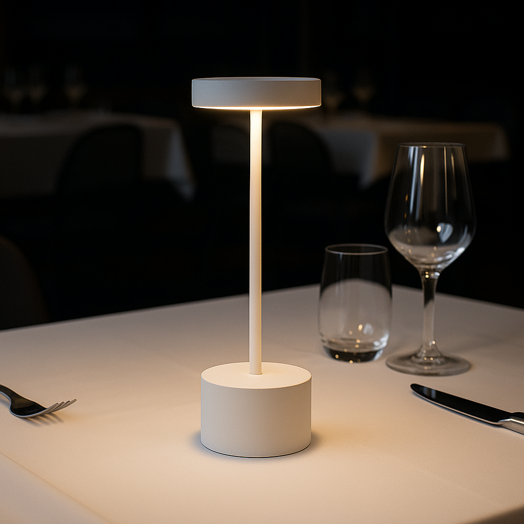 Lámpara de Mesa LED Metálica Inalámbrica