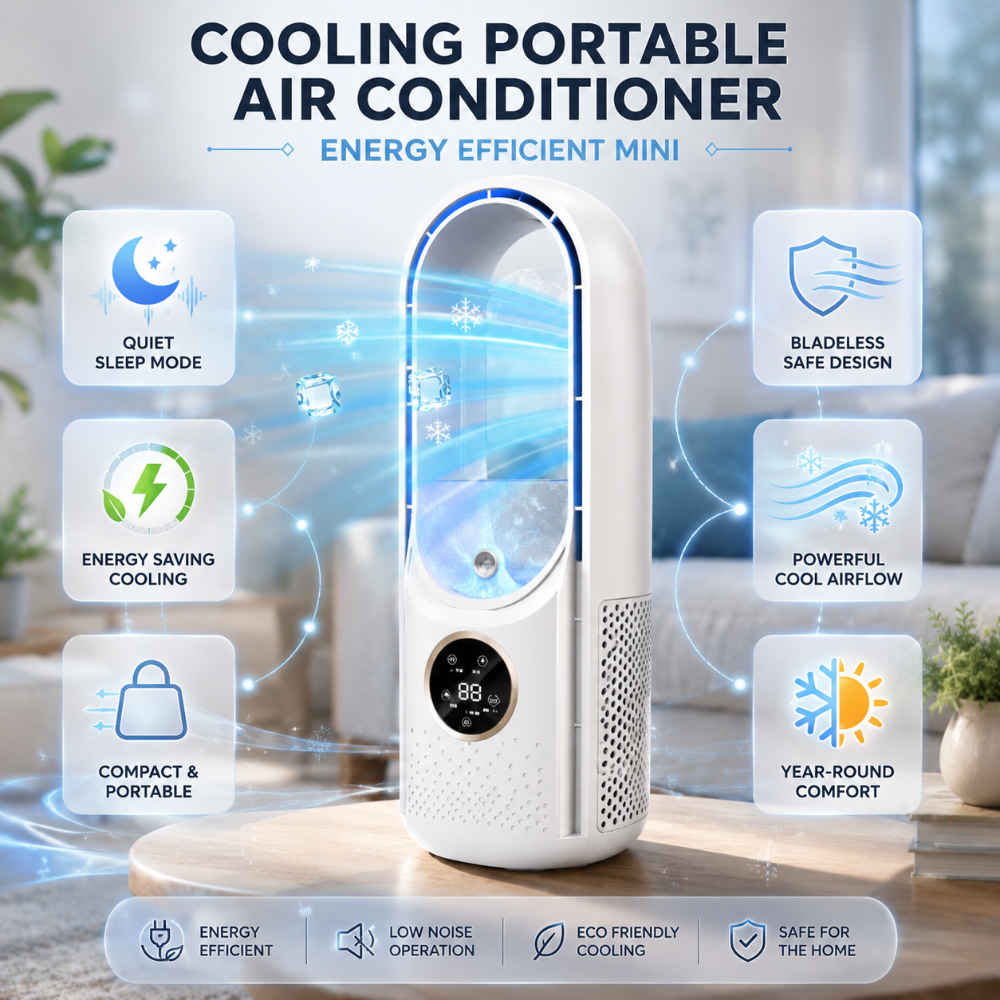 Aire acondicionado portátil mini - especificaciones y características