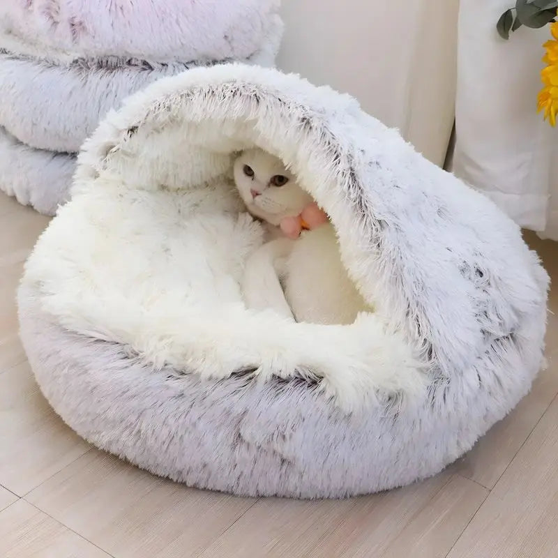 CozyCave™ - Cama de Peluche Suave para Mascotas