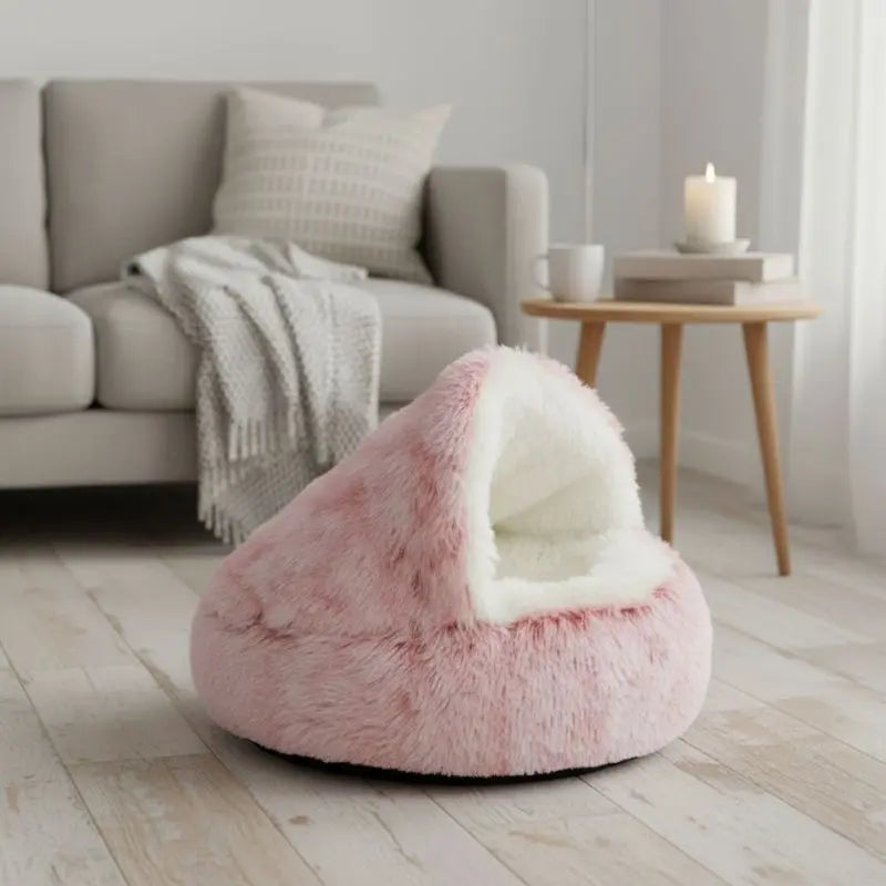 CozyCave™ - Cama de Peluche Suave para Mascotas
