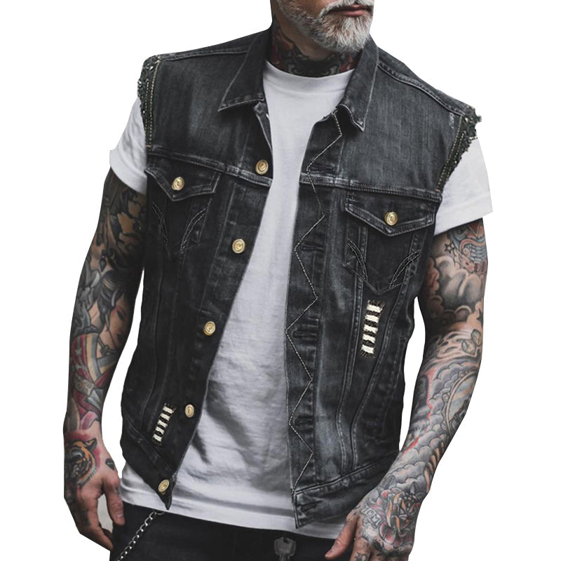 Chaleco de Mezclilla para Hombre | Sin Mangas, Estilo Streetwear