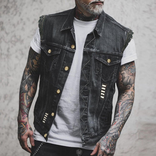 Chaleco de Mezclilla para Hombre | Sin Mangas, Estilo Streetwear