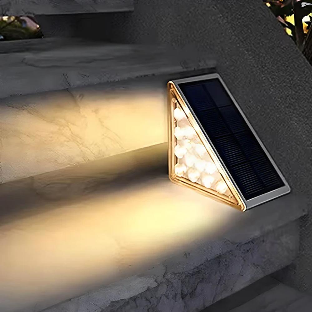 Set led-zonnelampen voor buitentrappen met IP67-bescherming