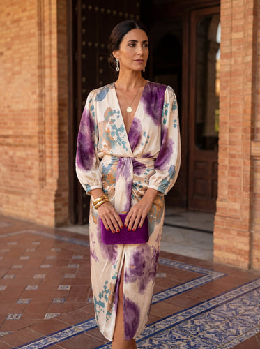 Vestido Midi para Mujer | Escote en V y Cinturón