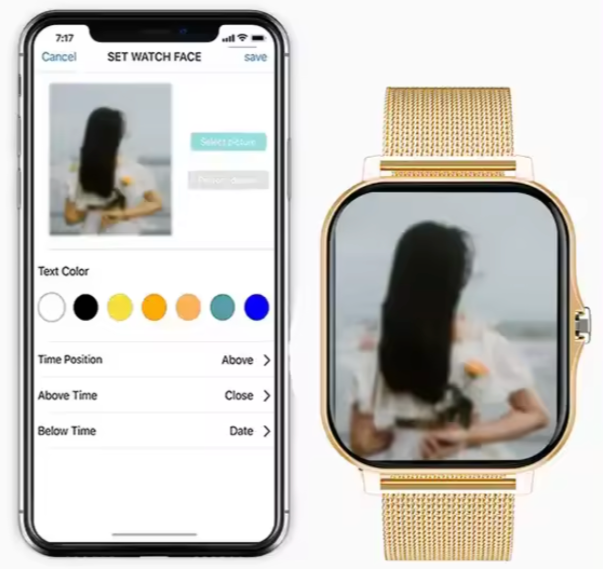 Reloj inteligente elegante con seguimiento de salud y actividad para mujeres - Aivee